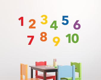 Number Set - Numbers 1-10 Wall Decals - Children Wall Art - Classroom Decor