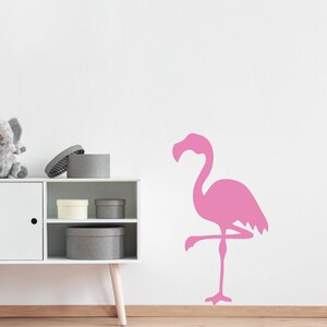Pink Flamingo Wall Decal: Tropical Bird Art