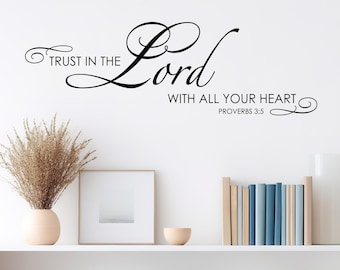 A17 Bibelvers Leinwand ‚Trust In The Lord‘ – Gerahmte Wandkunst 30,5x38,1 Cm, Christliches Geschenk Für Wohnzimmer Oder Büro