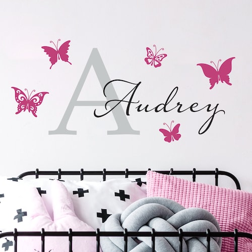Butterfly Wall Decal Personalized Name Decal Custom Name Etsy