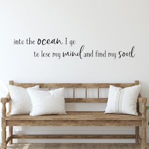 Ocean Quote Wall Decal: Beach House Nautical Decor