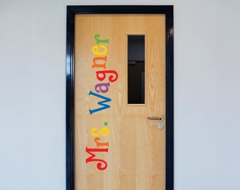 Teacher Name Door Decal | Classroom Decor