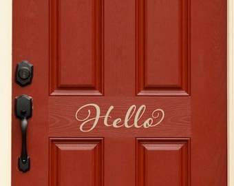 Hello Door Decal | Front Door Decor