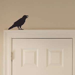 Crow Decal | Halloween Vinyl Decor | Raven Bird Wall Art