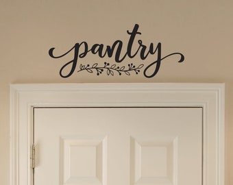 Pantry Decal - Vine Flourish Art - Farmhouse Kitchen Decor