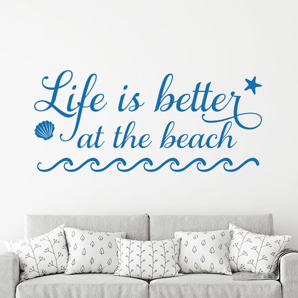Beach Wall Decal Etsy