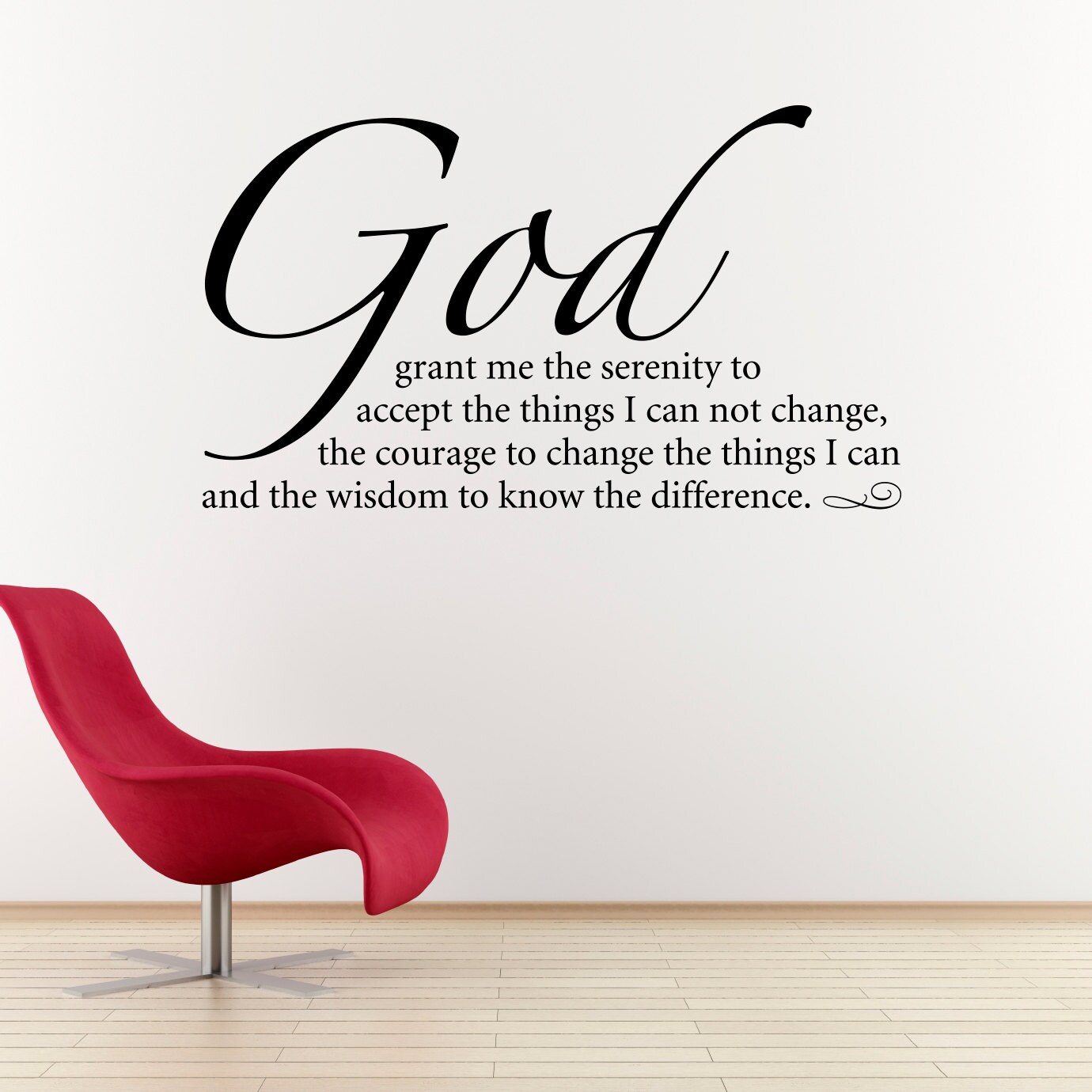 Serenity Prayer Wall Decal Quote Decal God Wall Decal