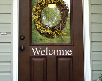 Welcome Decal | Front Door Decor | Welcome Sign Vinyl