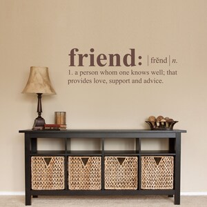 Friend Definition Wall Decal: Vinyl Dictionary Art