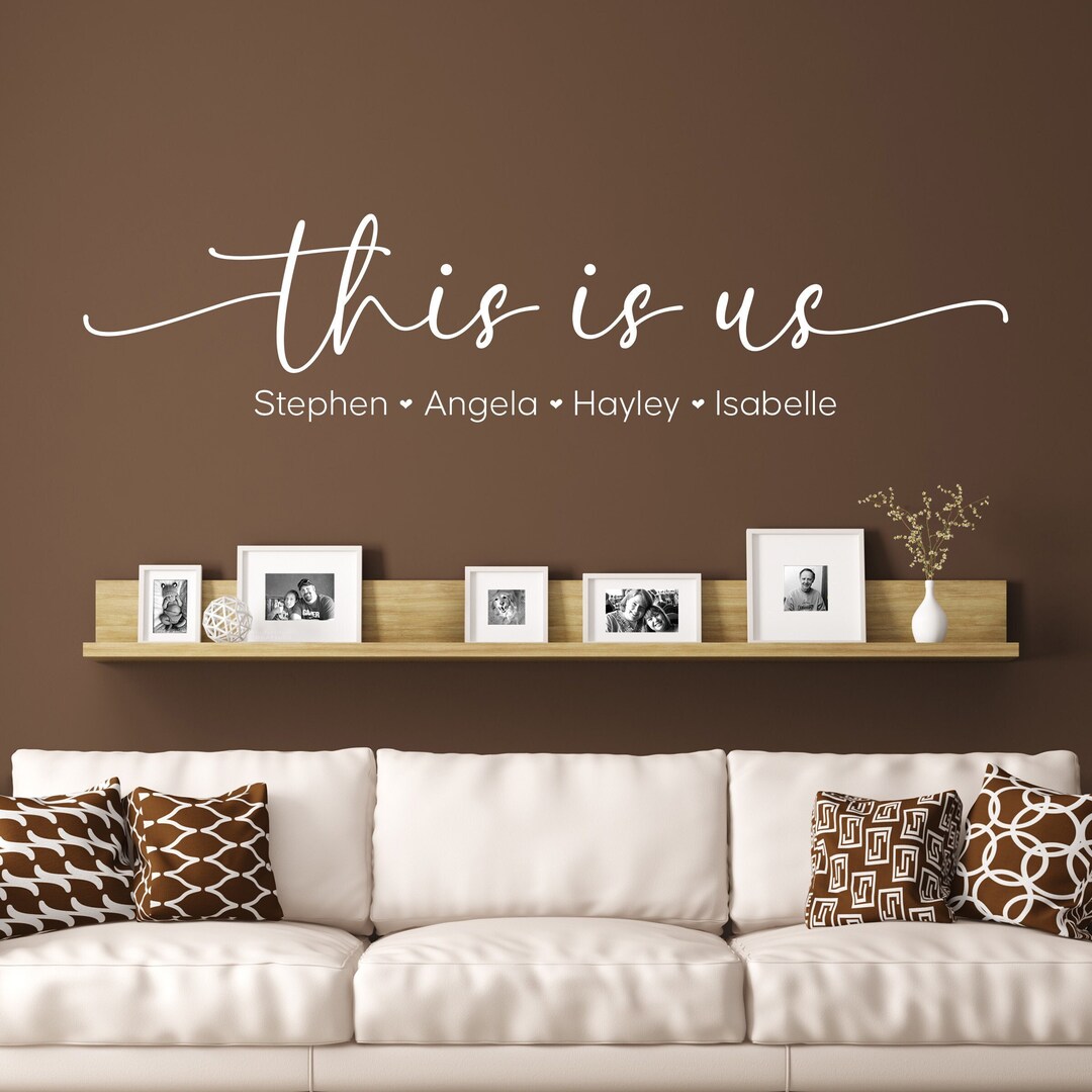 This is Us Decal | Personalized Family Names | Gallery Decor | Custom ...