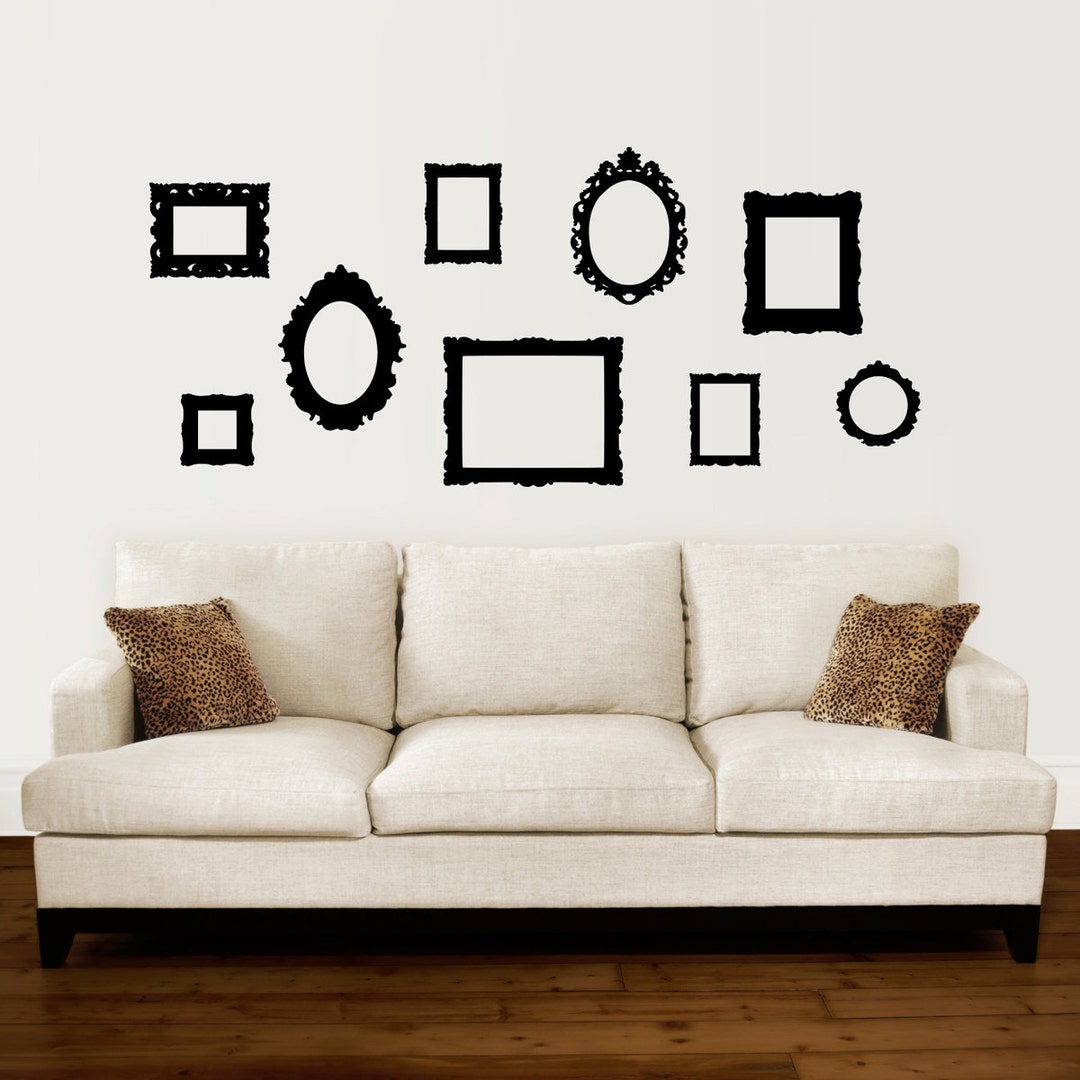 Baroque Picture Frame Decals | Set of 9 | Eclectic Decor - Etsy