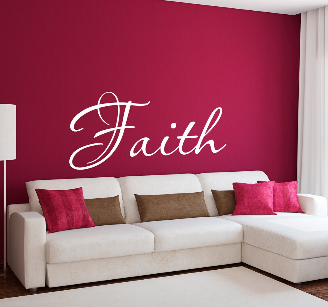 Faith Wall Decal Faith Wall Sticker Christian Wall Decal Etsy