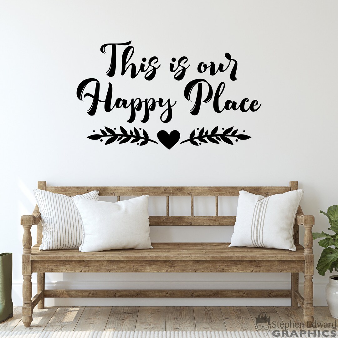 This is Our Happy Place Decal Entryway Decor Foyer Wall Art Etsy
