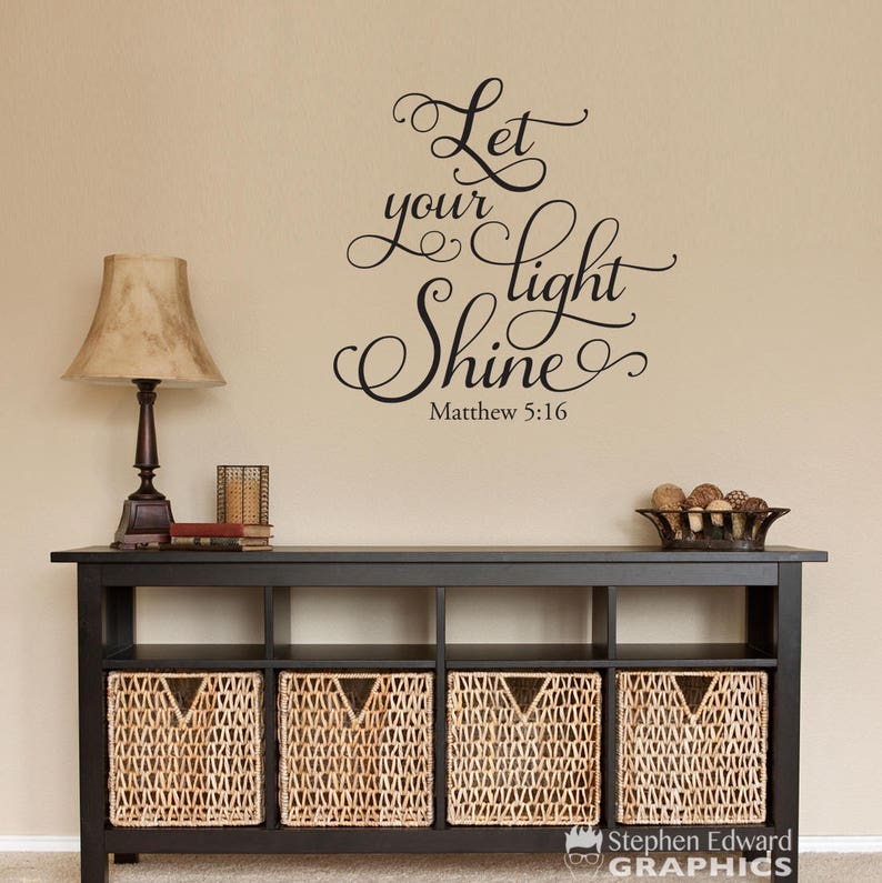 Let Your Light Shine Decal Matthew 5:16 Inspirational - Etsy