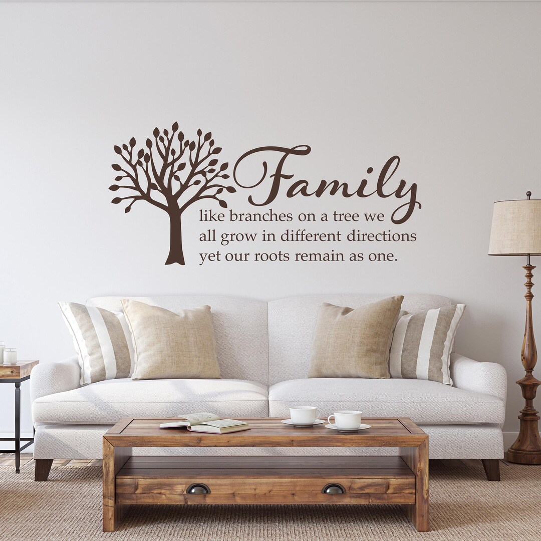 Family Tree Wall Decal: Living Room Decor, Gift for Family - Etsy