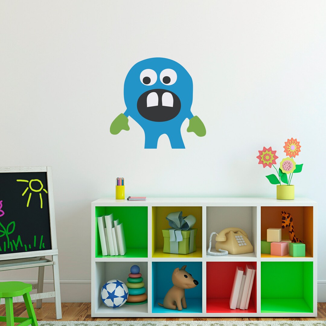 Monster Wall Decal Monster Wall Art Children Wall Decals Etsy