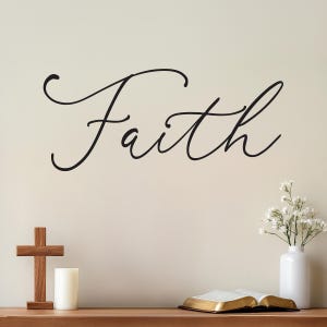 Faith Wall Decal | Handwritten Script | Christian Decor