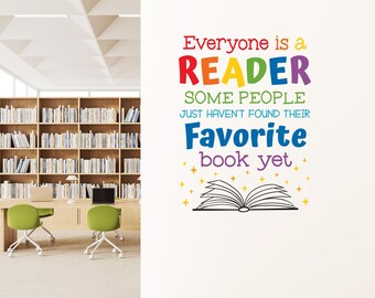 JANLAN Decorazione Da Parete Leggere è Un'Avventura - Poster Ispiratore Su Tela Per Cameretta Bambini E Aula 28x38 Cm