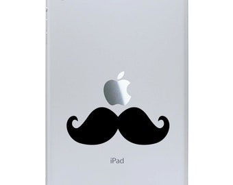 Mustache iPad Mini Decal - Mustache Decal - Tablet Sticker