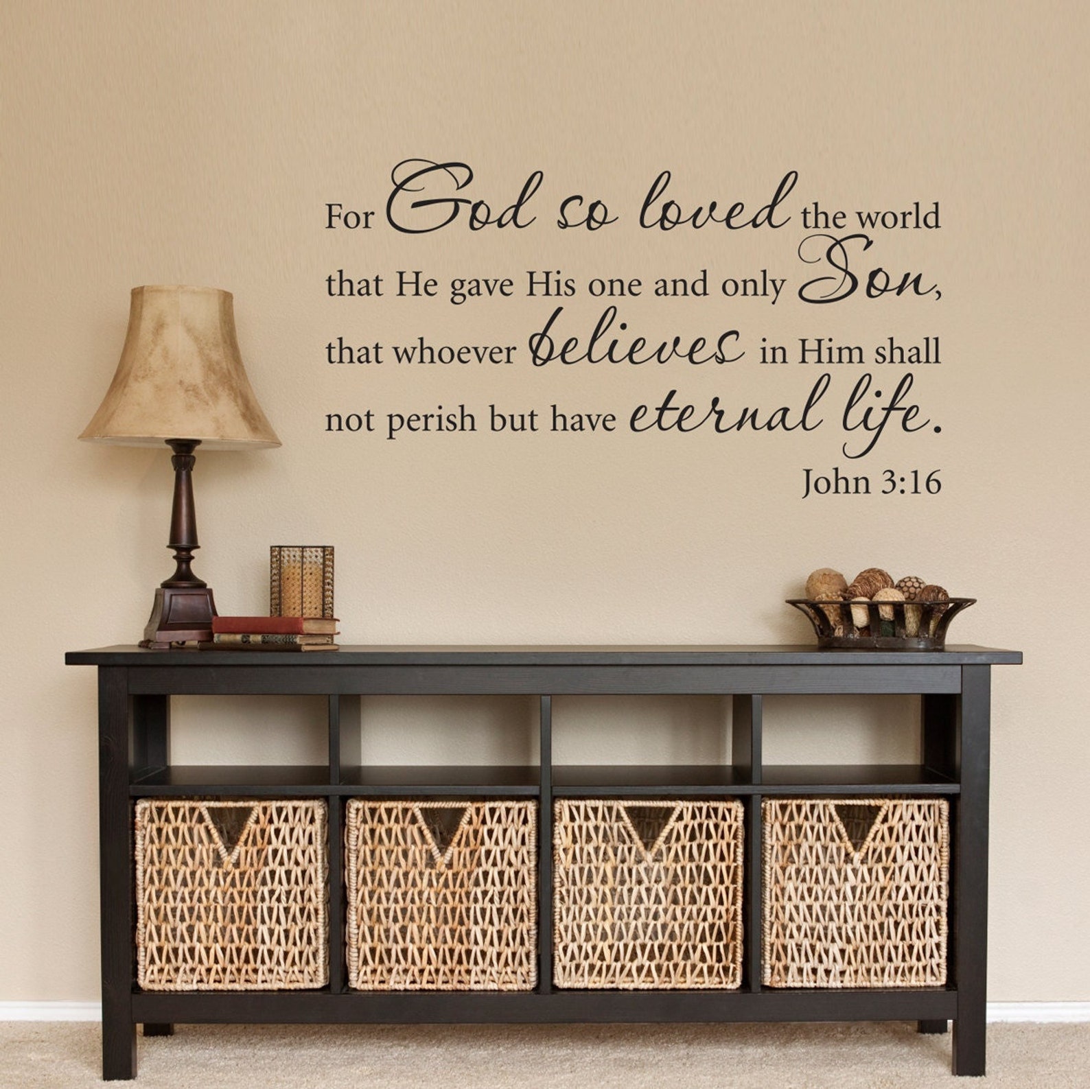 John 3:16 Decal Christian Decal Bible Verse Vinyl Decor - Etsy