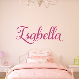 Girl Name Decal | Personalized Name Script Font | Girl Bedroom Decor