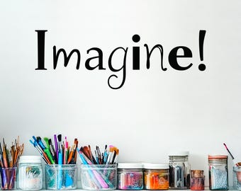 Imagine Wall Decal | Craft Room Vinyl | Art Studio Decor