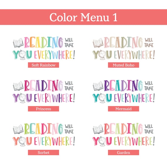 Adesivo Murale Motivazionale 'Reading Will Take You Everywhere' 45,7x139,7 Cm – Vinile Per Camerette E Biblioteche