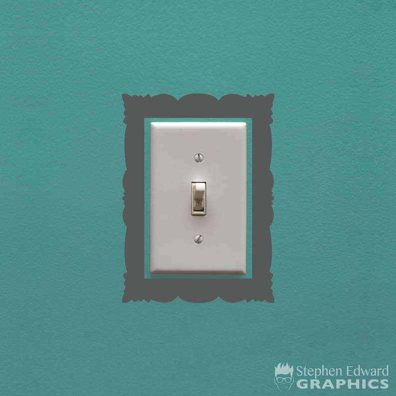 Light Switch Decal Lightswitch Picture Frame Decal Light Etsy