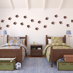 Dinosaur Footprints Wall Decal Set: Boy Bedroom Decor
