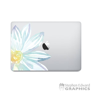 Watercolor Flower Laptop Decal | MacBook Sticker | Original Flower Watercolor Painting