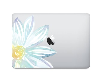 Watercolor Flower Laptop Decal - Watercolor MacBook Sticker - Original Flower Watercolor Painting