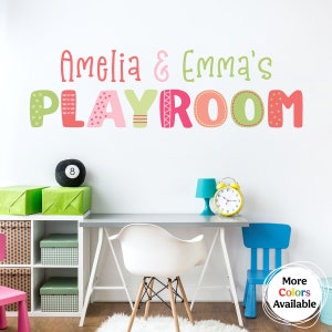 Personalized Playroom Wall Decal | Kids Room Vinyl | Multiple Colors
