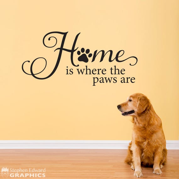 thumbnail image 2 of Love Paw Print Dog Pet Wall Decal Vinyl Sticker – Oracal, Home Decor, Cat Dog Animal Quote 2 of 5