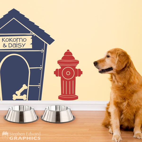 Fire Hydrant Decal | Dog Wall Vinyl Decor | Pet Gift