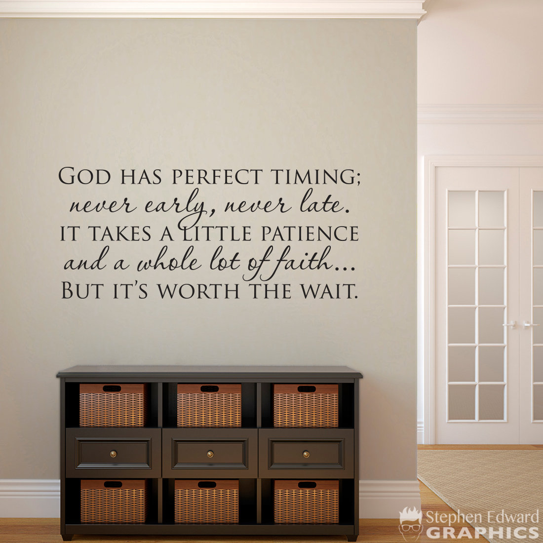 God Has Perfect Timing Never Early Never Late Decal Patience Faith