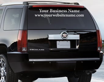 Custom Car Decal: Business Advertising, Personalized Vinyl Lettering