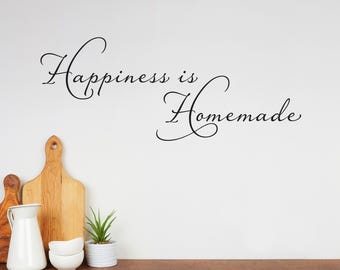 La felicidad es casera... Adhesivo de pared con palabras de vinilo para cocina. - España La felicidad es casera... Adhesivo de pared con palabras de vinilo para cocina. - España
