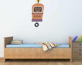 Robot Wall Decal - Boy Wall Sticker - Children Wall Decals - Printed Decal - 3