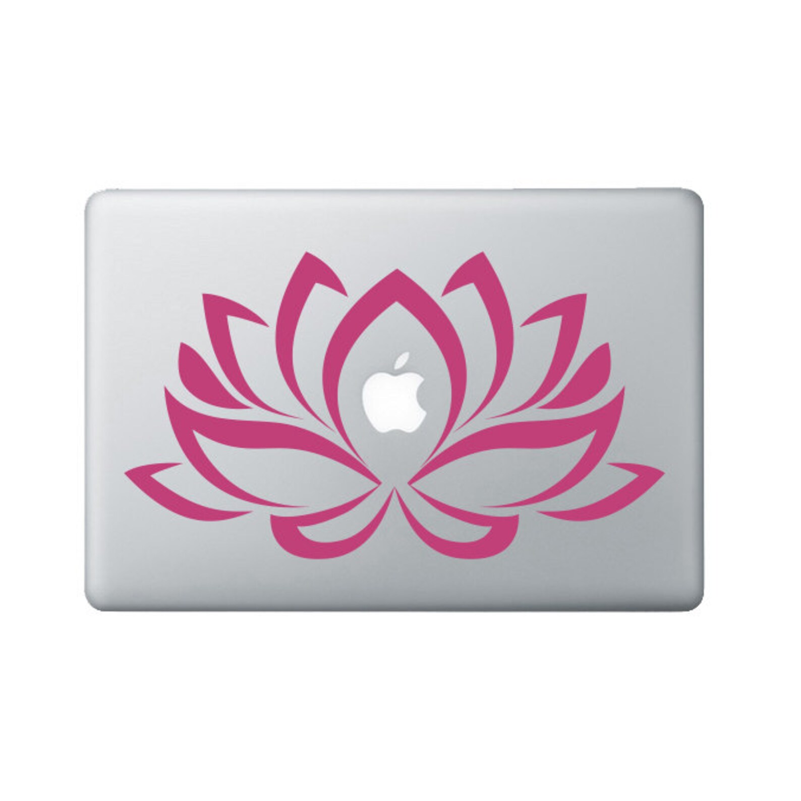 Flower Laptop Decal 2 Lotus Flower Decal Lotus Macbook Etsy