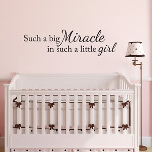 Miracle Girl Nursery Wall Decal: Baby Room Decor