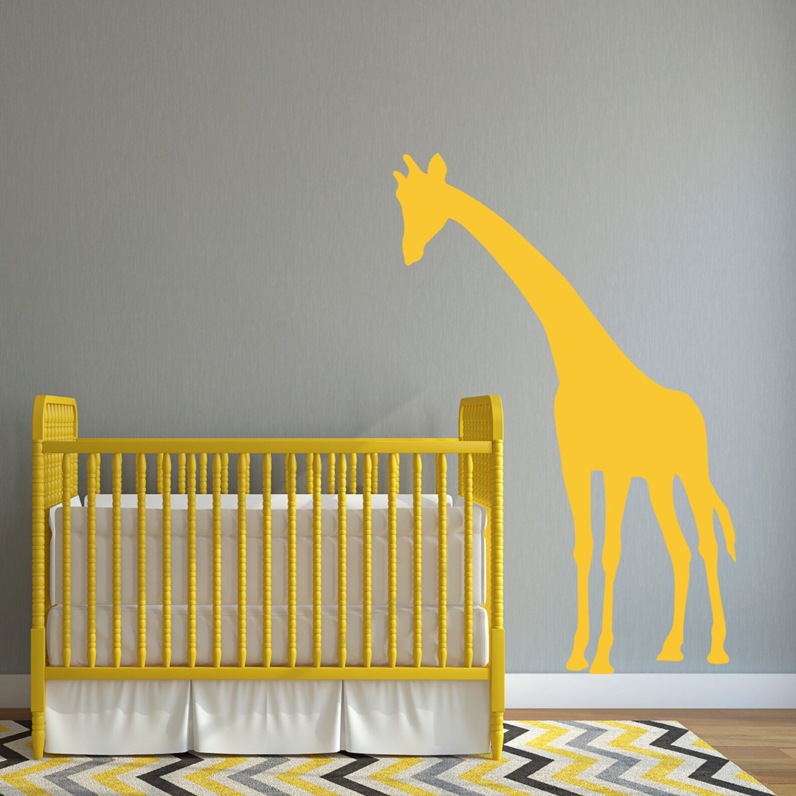 Giraffe Wall Decal Giraffe Decal Leaning Over Crib Nursery Etsy