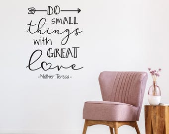 Mother Teresa Quote Decal: Inspirational Vinyl Wall Art