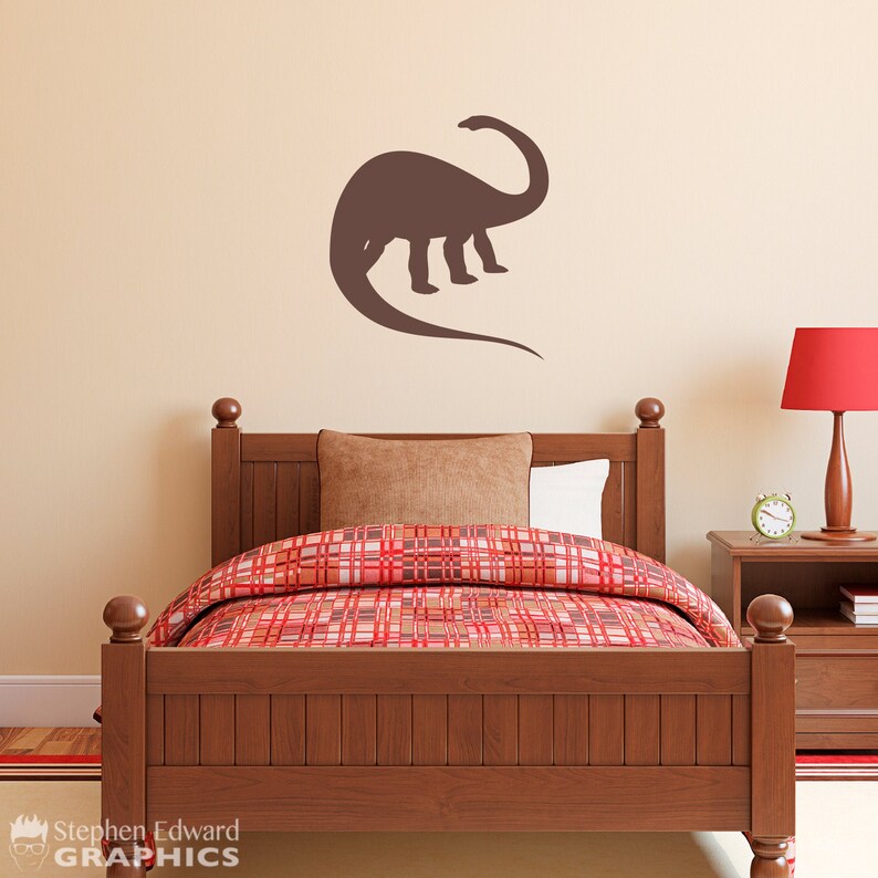 Apatosaurus Dinosaur Decal Brontosaurus Wall art Dinosaur Wall Vinyl image 1