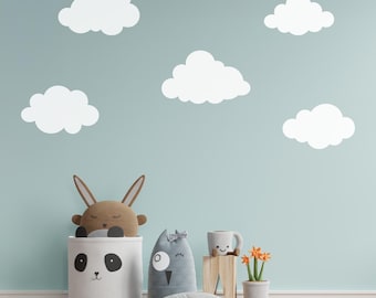 Puffy Cloud Decal Set | Set of 5 | Kids Wall Decor