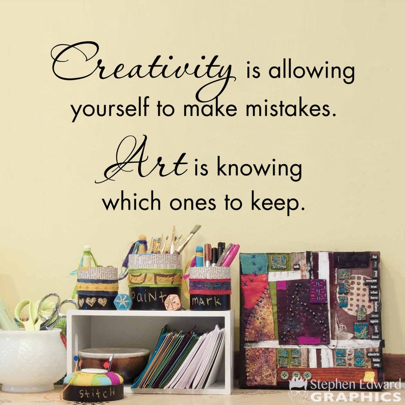 Creativity Wall Decal Art Studio Decal Creativity is Etsy
