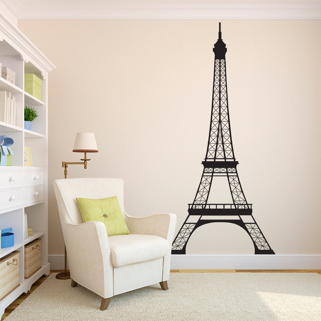 Eiffel Tower Decal Paris Wall Decor Parisian Wall Art Vinyl Etsy