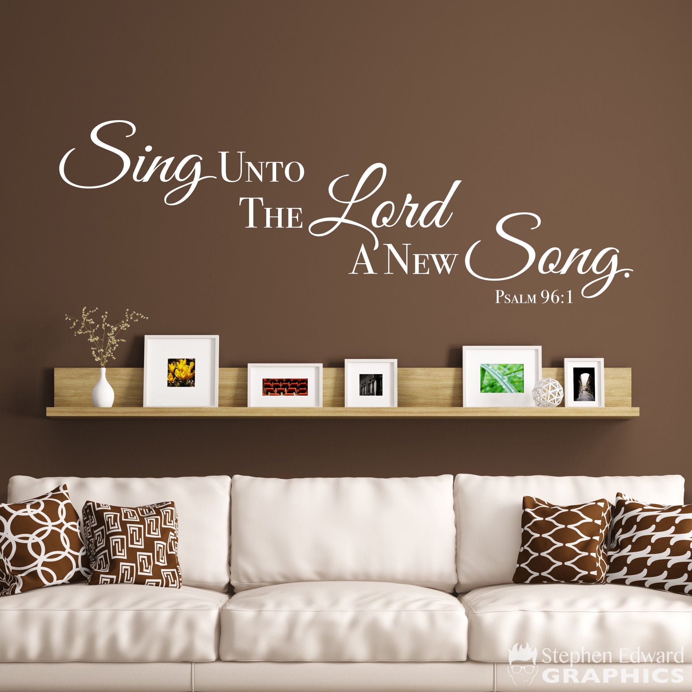 Sing unto the Lord a new Song Decal | Christian Vinyl Decor | Bible Verse Wall Art