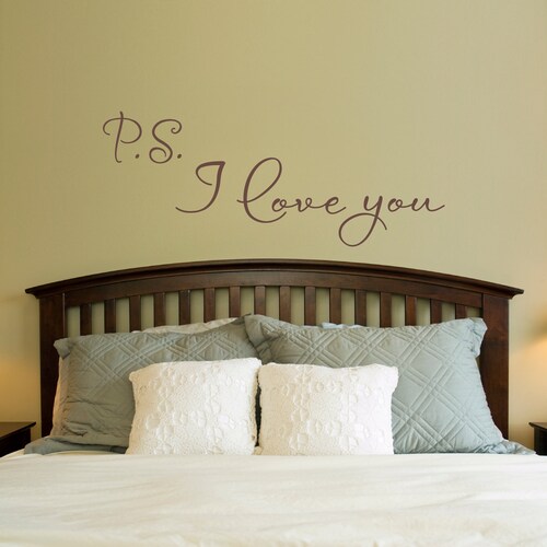 P.S. I Love You Wall Decal Love Decal Bedroom Wall Sticker Etsy