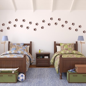 Pawprint Wall Decal Set | Child&#39;s Bedroom Decor | Medium Size