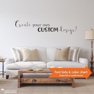 Custom Wall Decal Design | Create your own Custom Design | Design your own Decal